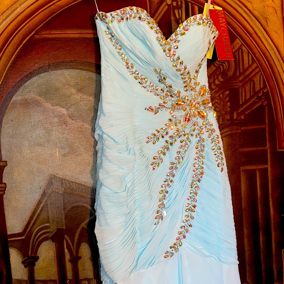 May Queen Prom Evening Dresses Sweetheart Crystal Dress  Size 14 - Picture 5 of 5